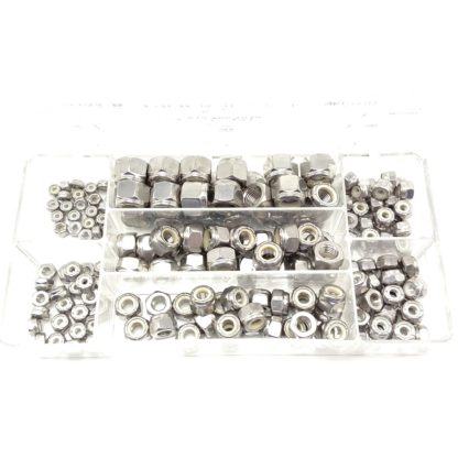 MS21044C / AN365C stainless self locking nut 175pc assortment